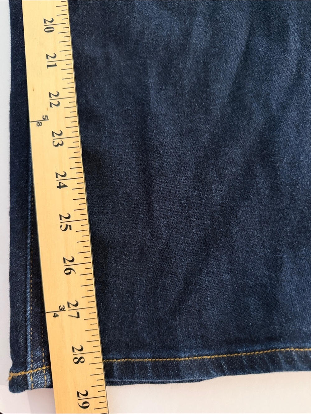 Quince Bella Stretch Wide Leg Jeans Organic Cotton Dark Wash Size 26 - Picture 7 of 8